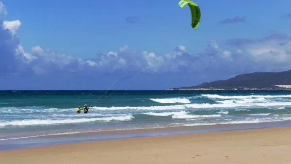 kitesurfing in Los Lances North Beach, Tarifa